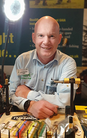Kevin Sheridan Fly Dresser tying at The Irish Fly Fair 2025