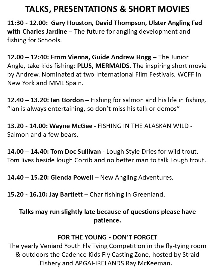 Presentations & Movie at The Irish Fly Fair 2024
