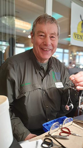 Brian Burnett Scotland - Fly Dresser at The Irish Fly Fair 2023