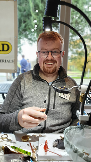 Fergal Collery Ireland Fly Dresser at The Irish Fly Fair 2023
