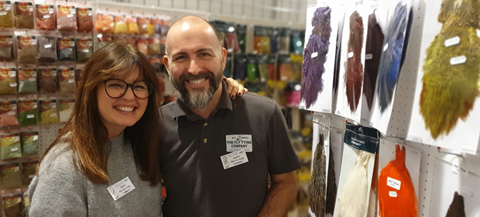 James & Anita The Fly Tying Company at The Irish Fly Fair 2023