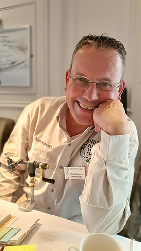 Mark Roovers Netherlands Fly dresser at the Irish Fly Fair 2023